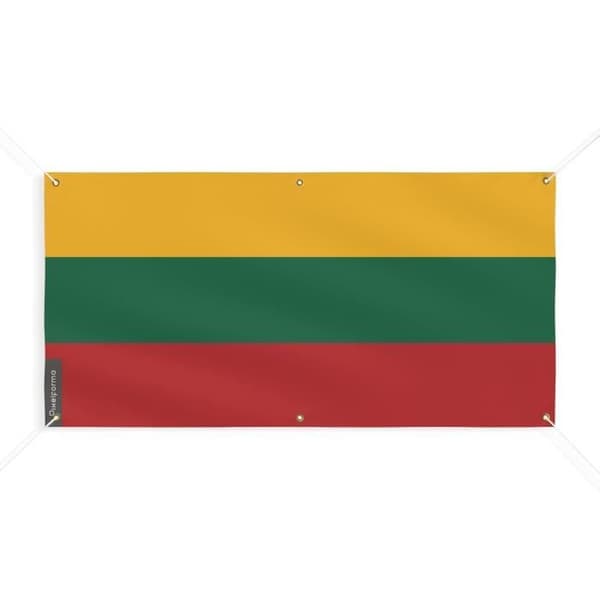 Litauen flaggbanner 6 öljetter 190x380cm i polyester
