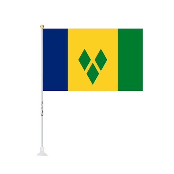 Mini sugekopflag Flag Saint Vincent og Grenadinerne 20x30cm i 1 stk.