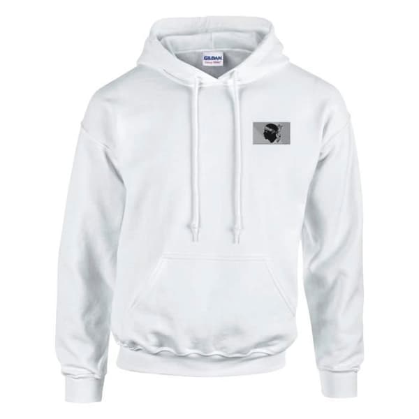 Hættetrøje - PIXELFORMA - Korstegn - Lange ærmer - Hættekrave - Unisex Vit jag