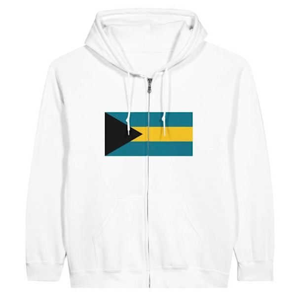 Bahamas Flag Hættetrøje med lynlås i hvid Vit M