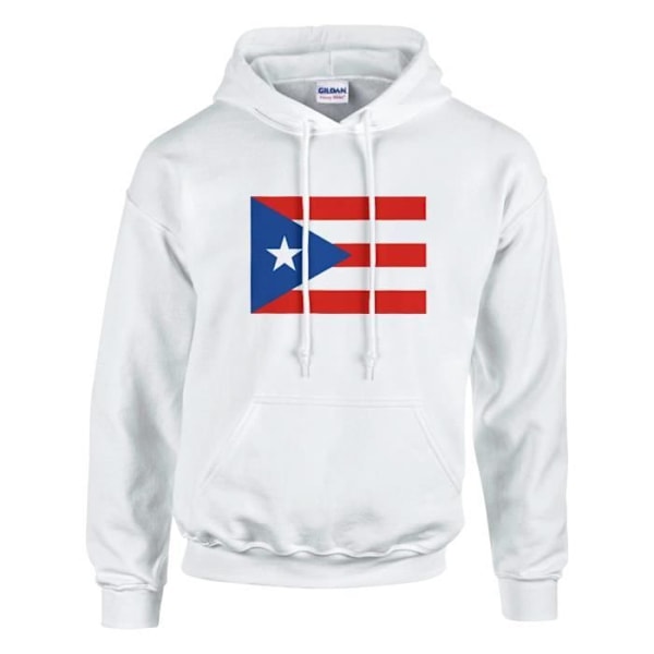 Valkoinen Puerto Rico Flag -huppari Vit XL