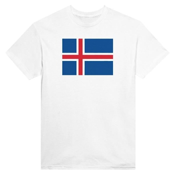 Hvid Island Flag T-shirt Vit M