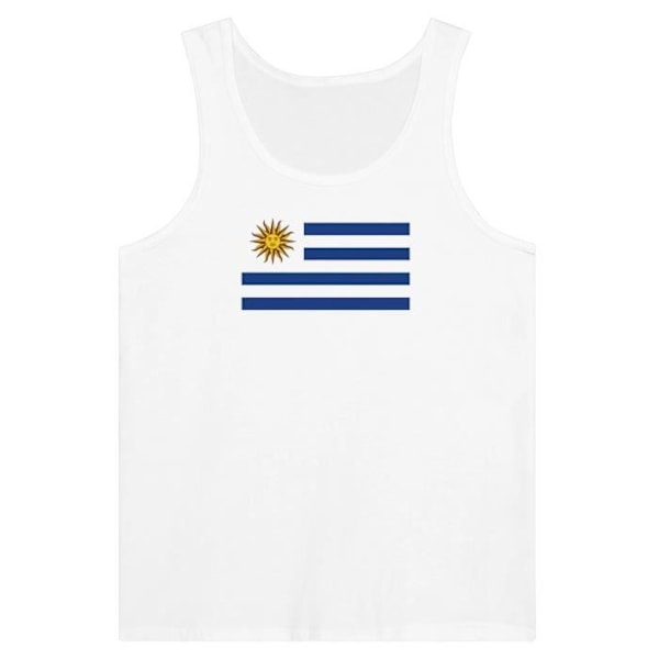 Uruguay Flag Tank Top i hvid Vit XL