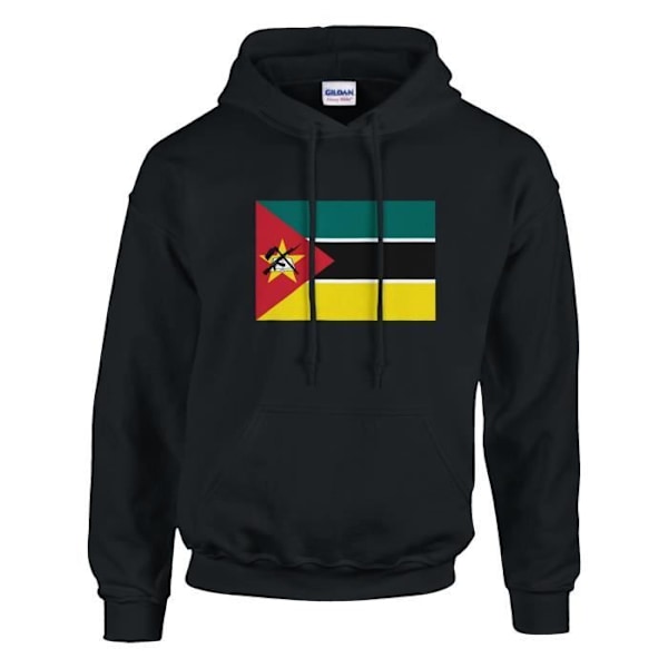 Musta Mosambique Flag -huppari Svart XXXL