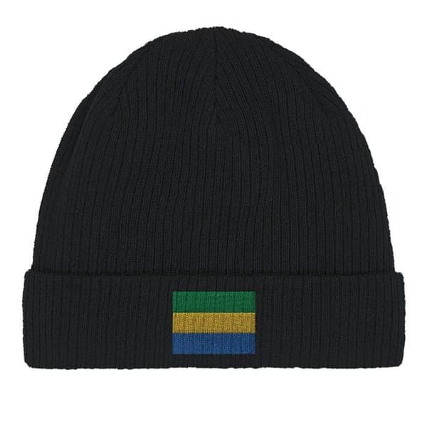 Bonnet Drapeau Gabon i Sort Svart