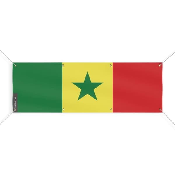 Senegalin lippubanneri 8 silmukkaa 160x480 cm