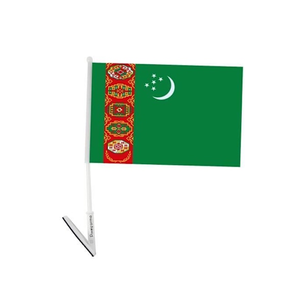 Klæbende flag af Turkmenistan 10 stykker 14x21cm