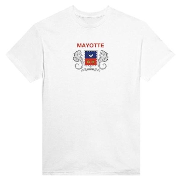 Mayotte Flag T-paita valkoisena Vit jag