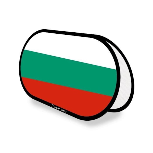 Oval reklamestøtte Bulgariens flag i 70x120cm