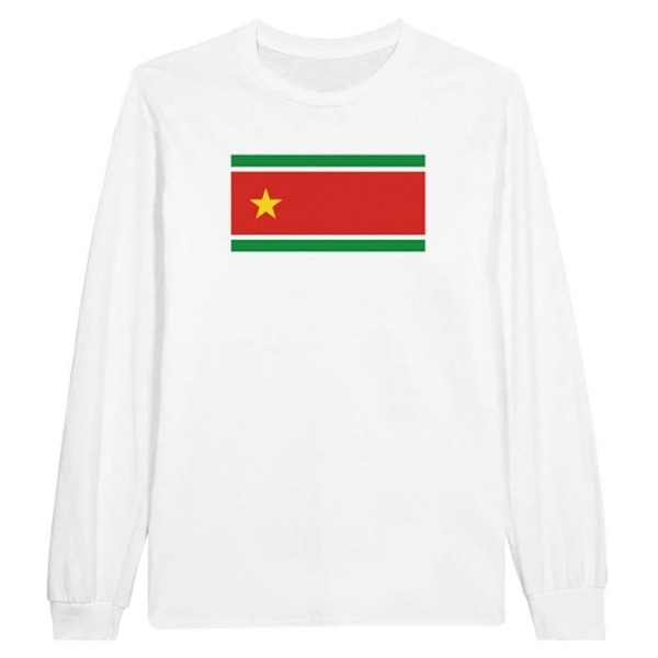 Guadeloupe Flag langærmet T-shirt i hvid Vit XXL