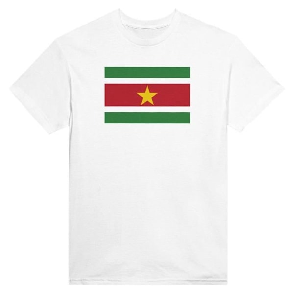 Surinam Flag T-shirt i grå farve Grå S