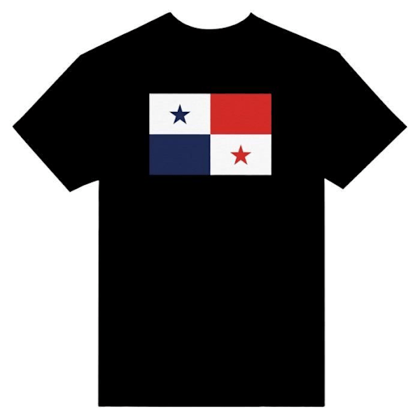 Panama Flag T-shirt i sort farve Svart S