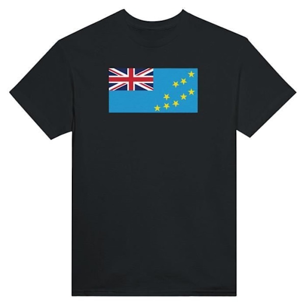 Tuvalu Flag T-paita mustana Svart XXXXL