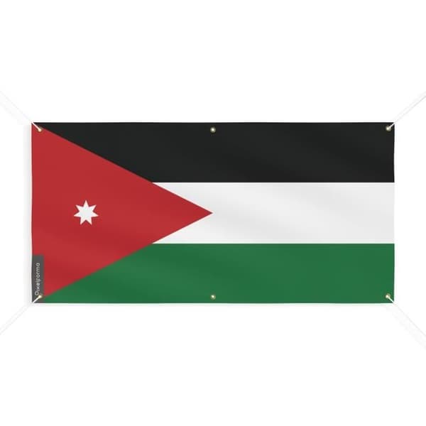 Jordanian lippu 6 silmukkaa 130x260cm polyesteriä