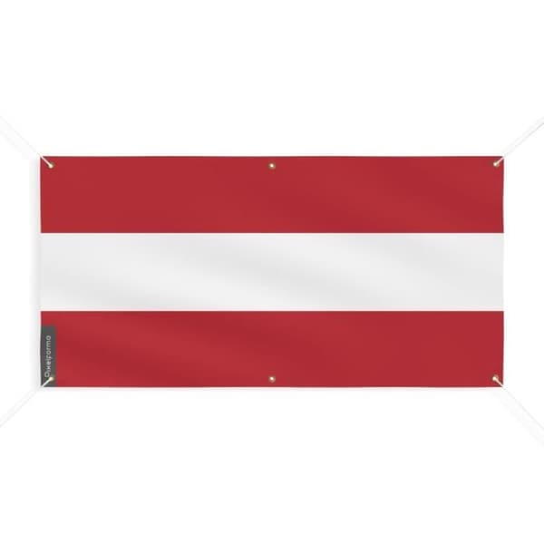 Itävallan lippu 6 silmukkaa 50x100cm polyesteriä