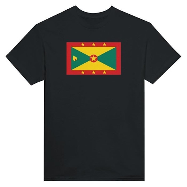 Grenada Flag T-shirt i sort farve Svart S