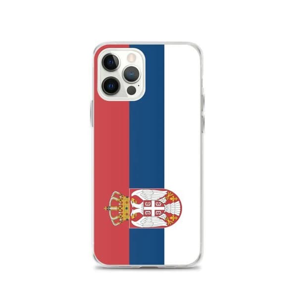 Coque Telefon Flag Serbien - iPhone 12 Pro Flerfärgad