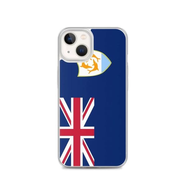 Cover til iPhone - PIXELFORMA - iPhone 13 - Anguilla flag - Blød silicone - Let design Flerfärgad