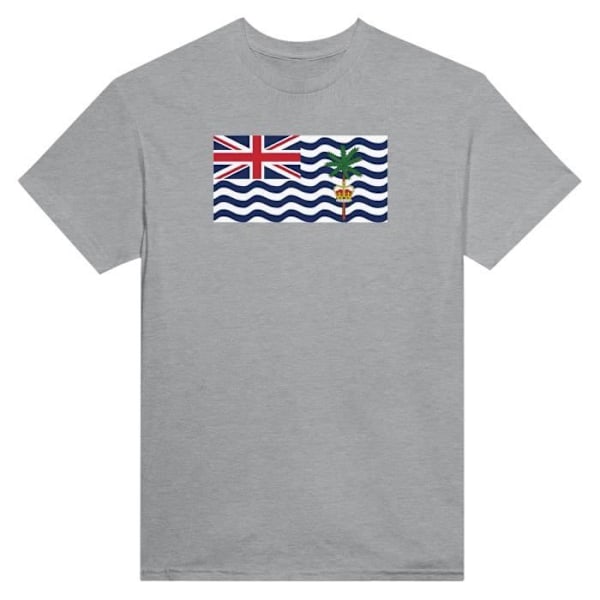 T-shirt med flag i det britiske territorium i Det Indiske Ocean Svart jag