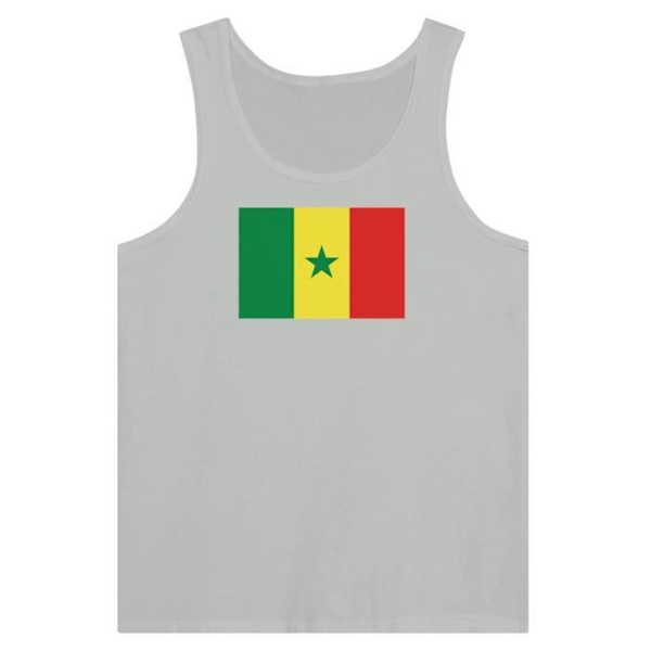 Senegal Flag Tank Top harmaa Grå XL