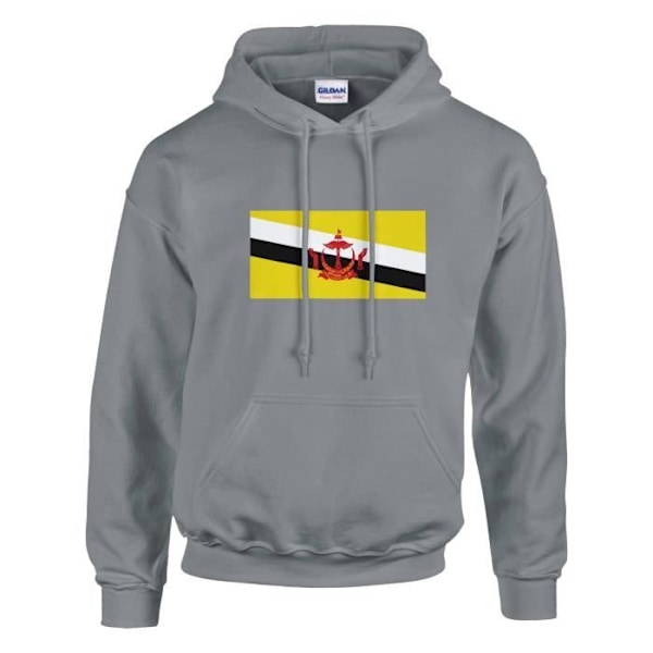 Brunei Flag hættetrøje i grå Grå XXXXXL