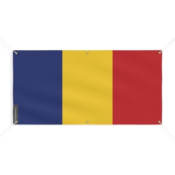 Romanian lippubanneri 6 silmukkaa 170x340cm polyesteriä