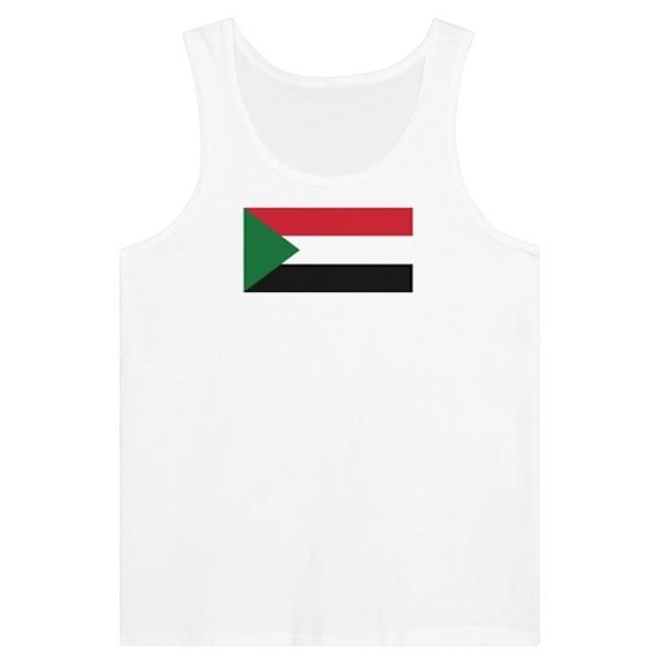 Sudan Flag Tank Top i hvid Vit XXL