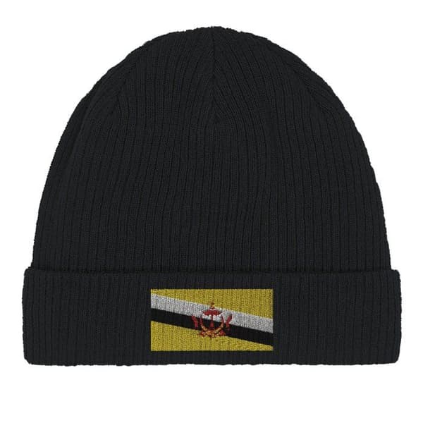 Bonnet Drapeau Brunei i Sort Svart