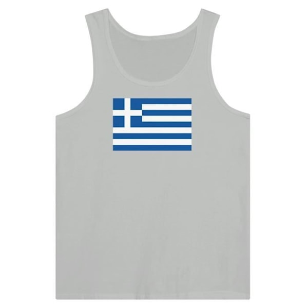 Grækenlands Flag Tank Top i Grå Grå XXL