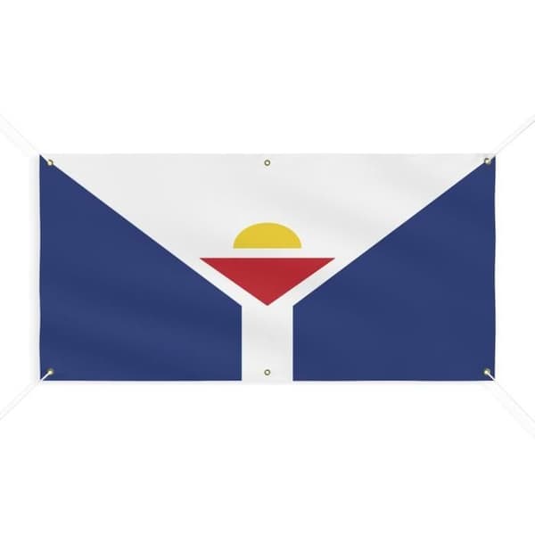 Banners - Saint-Martin - 110x220cm - Polyester - 6 Ögla - Rektangulär