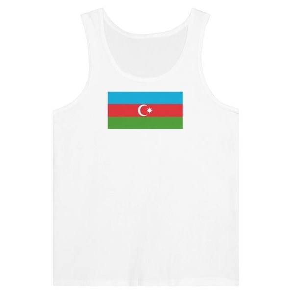 Aserbajdsjan flag tanktop i hvid Vit XL