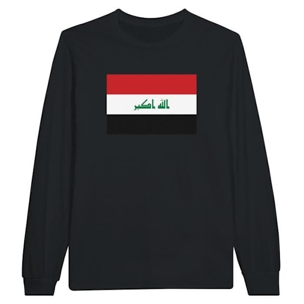 Iraq Flag pitkähihainen musta T-paita Svart S