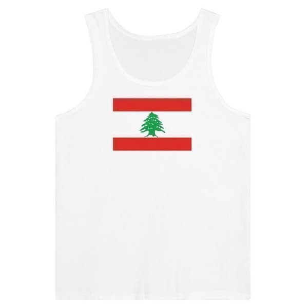 Libanon Flag Tank Top valkoinen Vit M