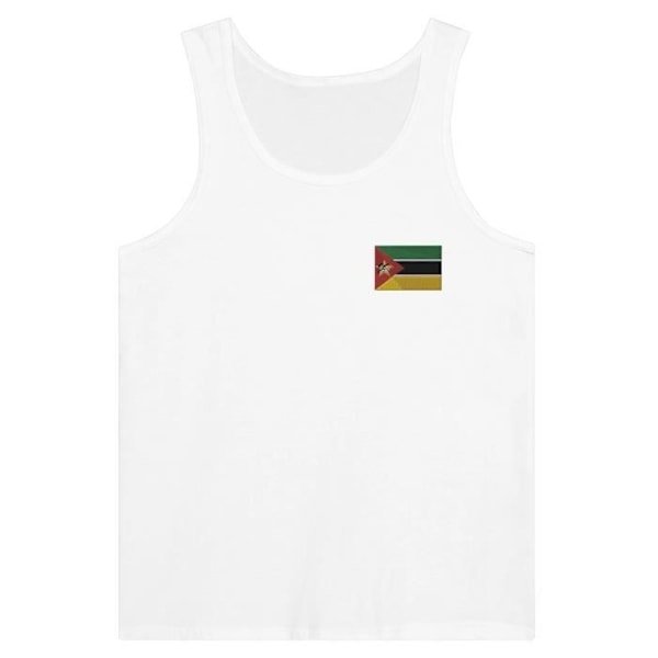 Mozambique Flag Broderi Tank Top i Hvid Vit S