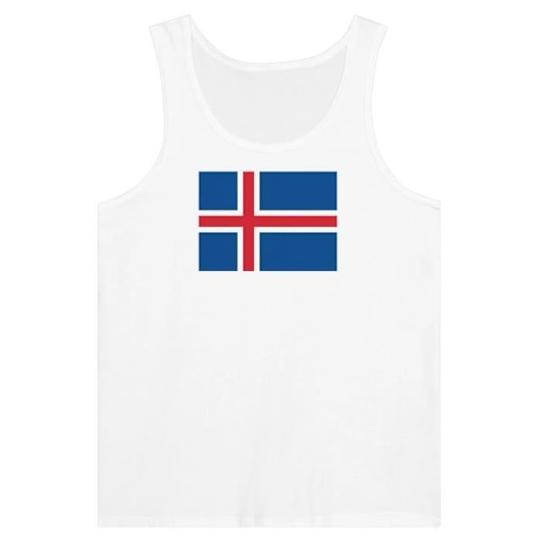 Island Flag Tank Top i hvid Vit XL