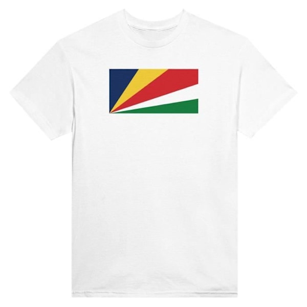 Seychellernes flag T-shirt i hvid farve Vit XXXL