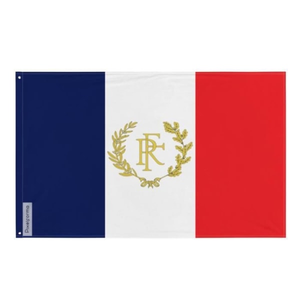 Broderet Frankrig flag RF 128x192cm i polyester