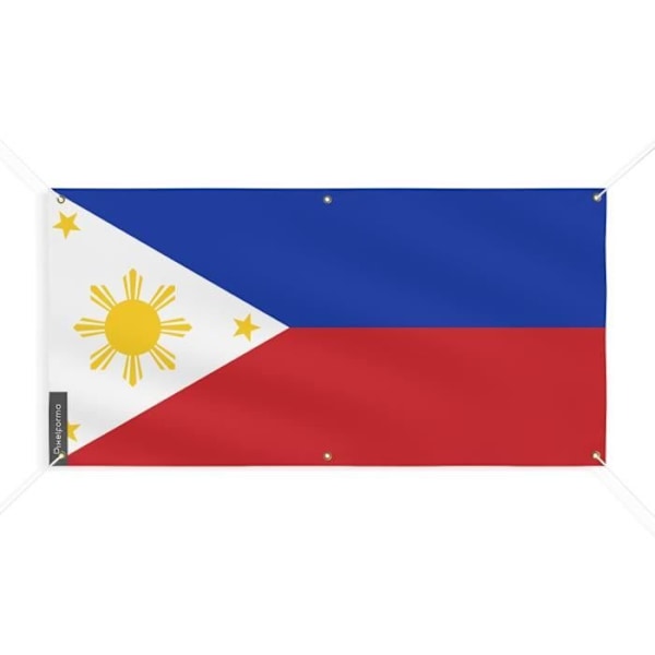 Philippines Flag Banner 6 Øjer 160x320cm i polyester