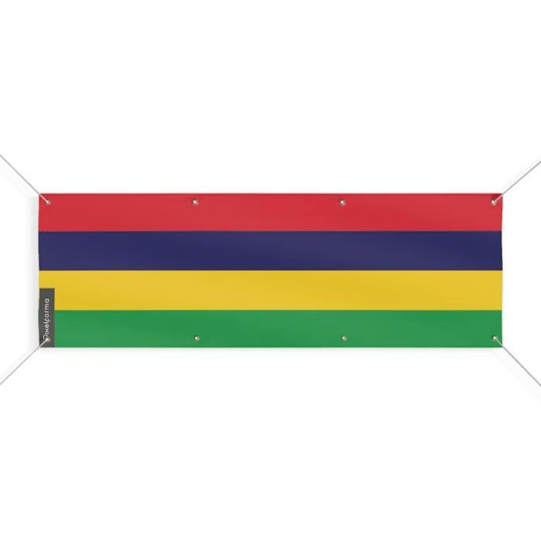 Mauritius Flag Banner 8 Øjer 110x330 cm