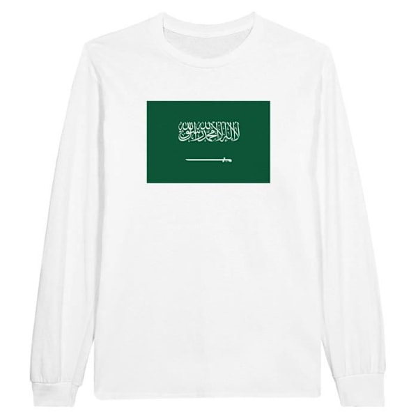 Saudi Arabia Flag Langærmet T-shirt i hvid Vit M