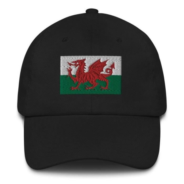 Wales flagga Keps Svart