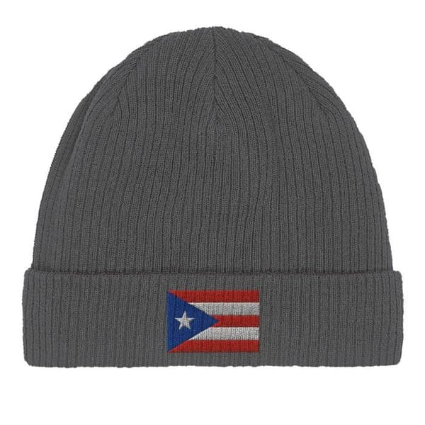Bonnet Drapeau Porto Rico i Grå Grå
