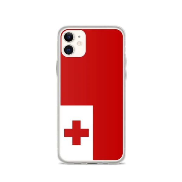 Coque - PIXELFORMA - iPhone 11 - Tonga-flagga - Fullständigt skydd - Mjuk Tonga flag