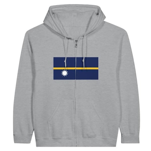 Harmaa Nauru Flag vetoketjuhuppari Grå M