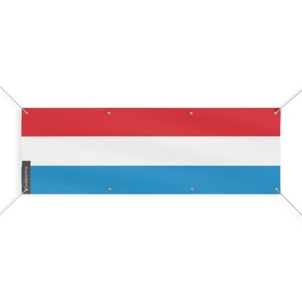 Luxemburgin lippulippu 8 silmukkaa 100x300 cm