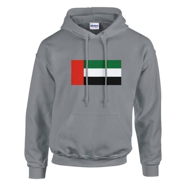 Hætte sweatshirt - PIXELFORMA - Flag Emiraterne - Grå - Lange ærmer - Hætte Grå jag