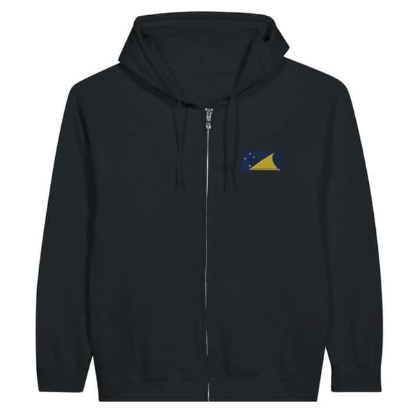 Hættetrøje - PIXELFORMA - Tokelau flag - Sort - Polyester-Bomuld - Justerbar hætte Svart XL