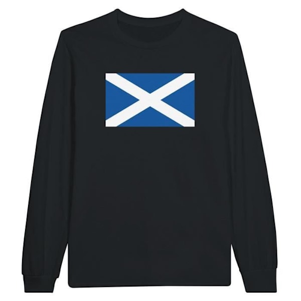 Scotland Flag pitkähihainen musta T-paita Svart S