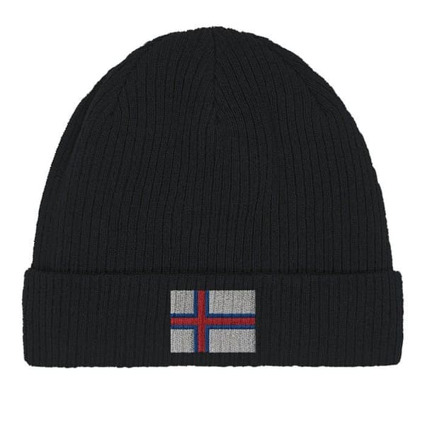 Bonnet Drapeau Færøerne i Sort Svart