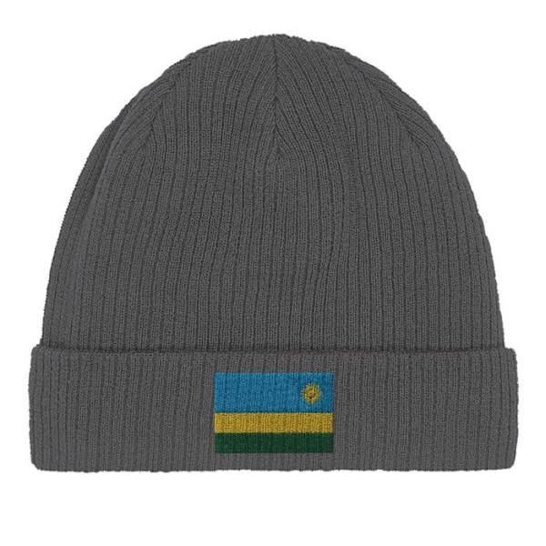 Hattflagga Rwanda i Grå Grå